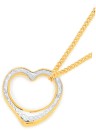 9ct-Two-Tone-Gold-16mm-Floating-Heart-Pendant Sale