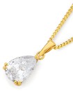 9ct-Gold-Cubic-Zirconia-Pendant Sale