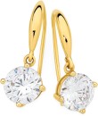 9ct-Gold-Cubic-Zirconia-Hook-Earrings Sale