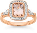 9ct-Rose-Gold-Morganite-Diamond-Deco-Style-Ring Sale