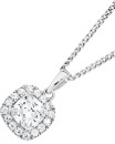 Sterling-Silver-Cubic-Zirconia-Small-Cushion-Cluster-Pendant Sale