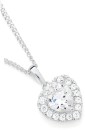 Sterling-Silver-Cubic-Zirconia-Small-Heart-Cluster-Pendant Sale