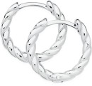 Sterling-Silver-15mm-Polished-Twist-Huggies Sale