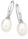 Sterling-Silver-75x8mm-Cultured-Freshwater-Pearl-Drop-Earrings Sale