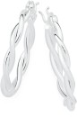 Sterling-Silver-Twist-Tube-Hoop-Earrings Sale