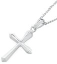 Sterling-Silver-Bevel-Centre-Cross-Pendant Sale