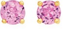 9ct-Gold-Created-Pink-Sapphire-Stud-Earrings Sale