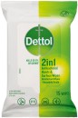 Dettol-2in1-Antibacterial-Hands-Surface-Wipes-15-Pack Sale