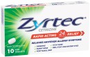 Zyrtec-Cetirizine-Rapid-Acting-Relief-Mini-Tablets-10-Pack Sale