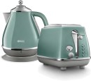 DeLonghi-Icona-Capitals-Kettle-and-2-Slice-Toaster-in-Toronto-Green-Bundle Sale