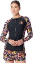 Body-Glove-Womens-Tropic-Leaves-Full-Zip-Long-Sleeve-Rash-Vest Sale