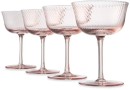 4-Pink-Swirl-Coupe-Glasses Sale