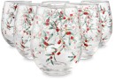 6-Traditional-Foliage-Stemless-Glasses Sale