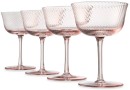 Anko-Set-of-4-Pink-Swirl-Coupe-Glass Sale