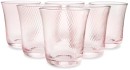 Anko-Set-of-6-Pink-Swirl-Stemless-Glass Sale