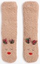 Target-Boucle-Lined-Sock-Reindeer-Brown Sale