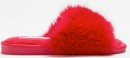 Target-Womens-Fluffy-Scuff-Slipper-Red Sale