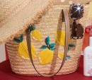 Lemon-Embroided-Basket Sale