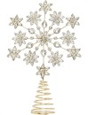 David-Jones-Collection-Silver-Glass-Beaded-Snowflake-Tree-Topper-27cm Sale