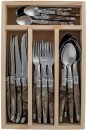 Laguiole-by-Jean-Dubost-Maison-24-Piece-Cutlery-Set-Dark-Horn Sale