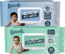 Rascals-Premium-Baby-Wipes-Sensitive-80-Pack-or-99-Water-72-Pack Sale