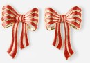 Christmas-Bow-Stud-Earrings-Red-and-Gold-Tone Sale