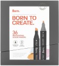 Born-Professional-Dual-Tip-Artist-Markers-Assorted-36-Pack Sale