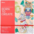 Born-9x9-Adult-Colouring-Book-Animal-Mandala Sale