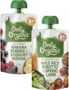 Only-Organic-4-Months-6-Months-or-8-Months-Baby-Food-Pouch-120g Sale