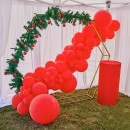 NEW-Backdrop-Pak12-Hexagon-45m-Ultimate-Balloon-Garland-Personalised-Acrylic-Plinth-with-Cover-HIRE Sale