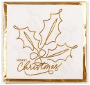 NEW-Christmas-Napkin-Gold-Christmas-Dinner-Pk-15 Sale