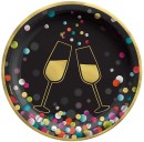 NEW-New-Year-Cheers-Confetti-Lunch-Plate-17cm-Pk-20 Sale