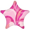 NEW-Balloon-Foil-45cm-Star-Macro-Marble-Pink-Ea Sale