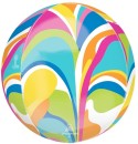 NEW-Balloon-Foil-Orbz-Macro-Marble-Vibrant-38cm-x-40cm-Ea Sale