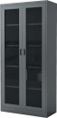 2-Door-Metal-Glass-Doors-Cabinet-180x90x39cm Sale