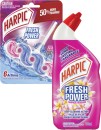 Harpic-Fresh-Power-Liquid-700mL-or-In-The-Bowl-Fresh-Power-Toilet-Cleaner-39g Sale