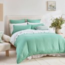 Washed-Linen-Look-Spring-Green-Quilt-Cover-Set-by-Essentials Sale