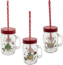 Christmas-Mason-Jar-With-Straw Sale