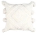 43cm-Tufted-Tassel-Cushion-White Sale