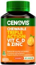 Cenovis-Chewable-Triple-Action-Vit-C-D-Zinc-60-Tablets Sale