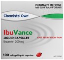 Chemists-Own-IbuVance-100-Liquid-Capsules Sale