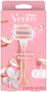 Gillette-Venus-Comfortglide-White-Tea-Handle-2-Blade-Refills Sale