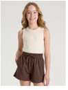 Tiili-Essentials-Linen-Short-Brown Sale