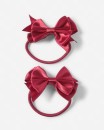 2-Pack-School-Ribbon-Bow-Hair-Elastics-Medium-Burgundy Sale