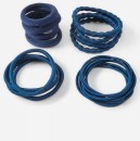 20-Pack-School-Mixed-Hair-Elastics-Navy-Sapphire Sale