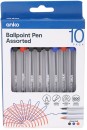 10-Pack-Assorted-Colours-Ballpoint-Pens Sale