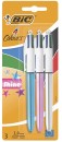 3-Pack-BIC-4-Colours-Shine-Ballpoint-Pen Sale