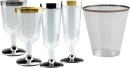 Assorted-Glasses-6-Pack-Gold-or-Silver-Rim Sale