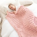 Revita-Sleep-Peach-Knitted-Weighted-Blanket-by-Onkaparinga Sale