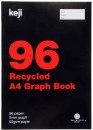 Keji-A4-96-Page-5mm-Graph-Book-Recycled Sale